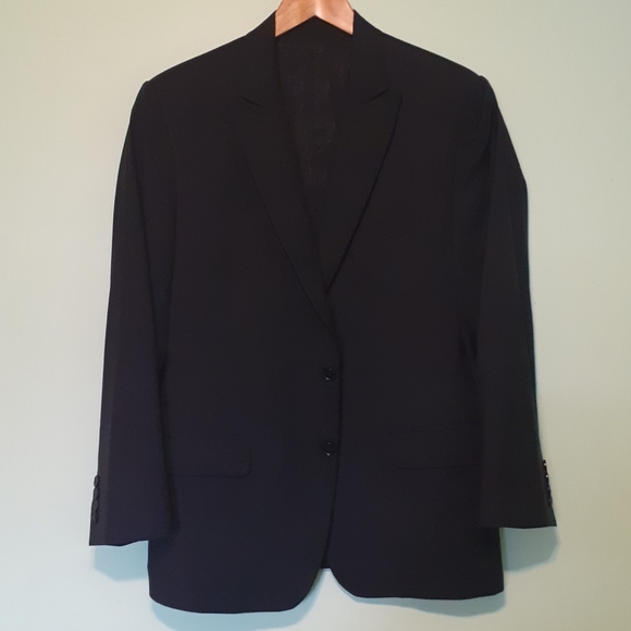 1450cad Italian D&G Dolce&Gabbana 70%wool 30%Silk Men black suit blazer 48 Lined - Picture 3 of 8